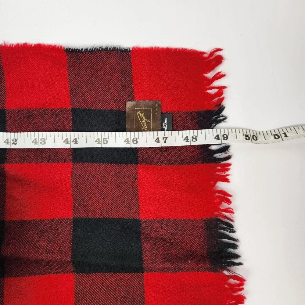 Vtg Forsyth Scarf 100%‎ Wool Tartan Plaid Preppy Career Academia Business Layer